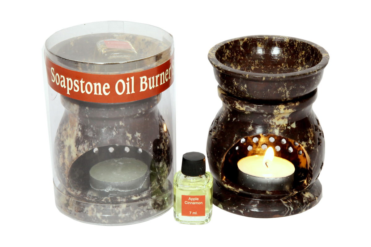 Soapstone Oil Burner-Room Refresher Set  (O-6006)