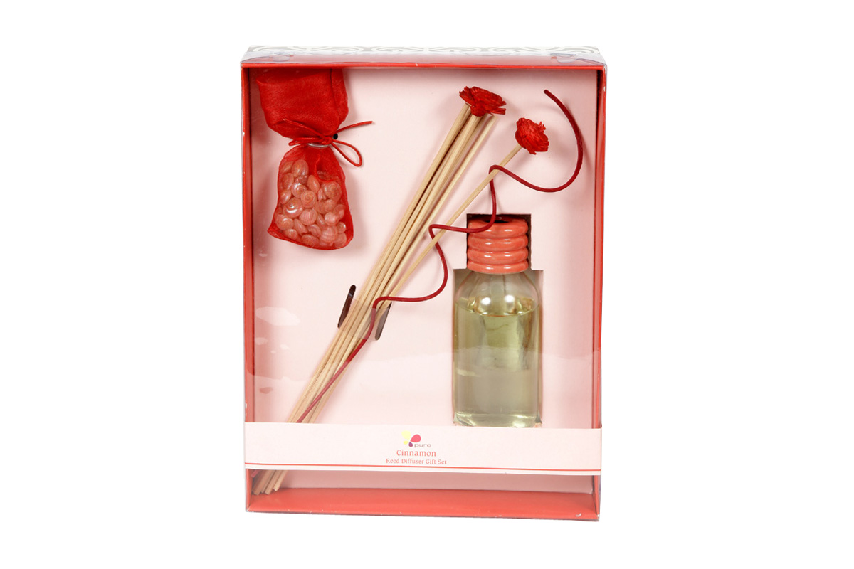 Cinnamon-Reed Diffuser Set For Continous Fragrance Diffusion (R-5001/A)