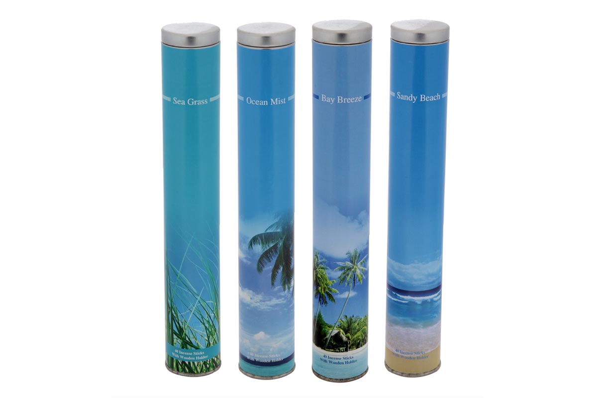 Ocean Range- 40 Incense Stick Tin Cans (OCN - 1)