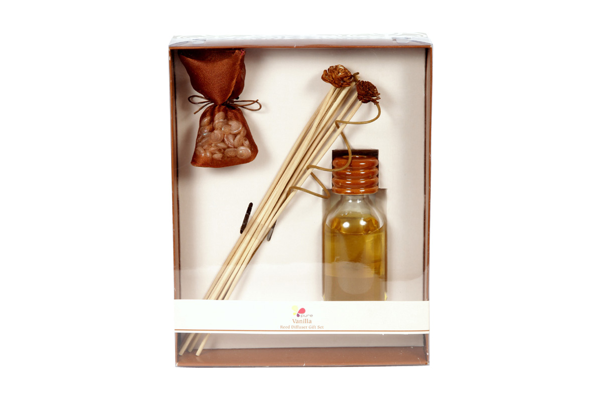 Vanilla-Reed Diffuser Set For Continous Fragrance Diffusion (R-5001/C)