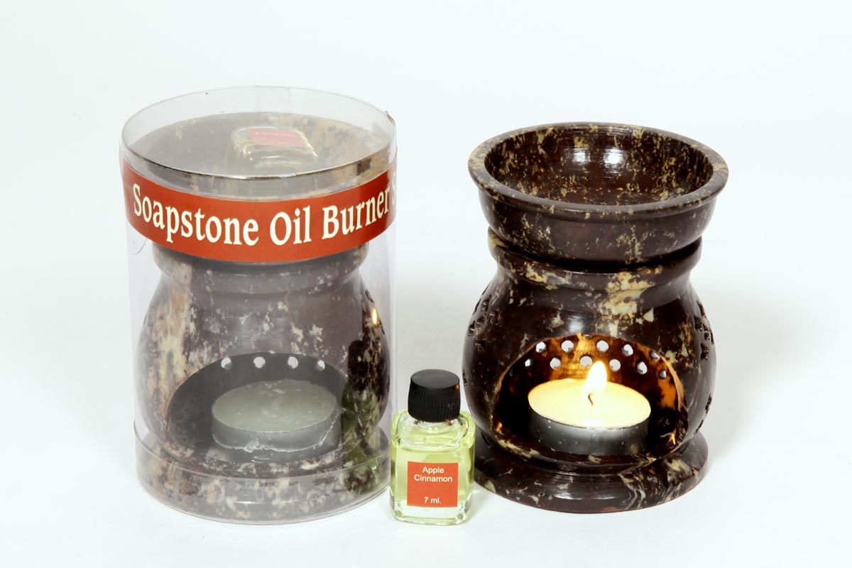 Soapstone Oil Burner- Room Refresher Set (O - 6006)