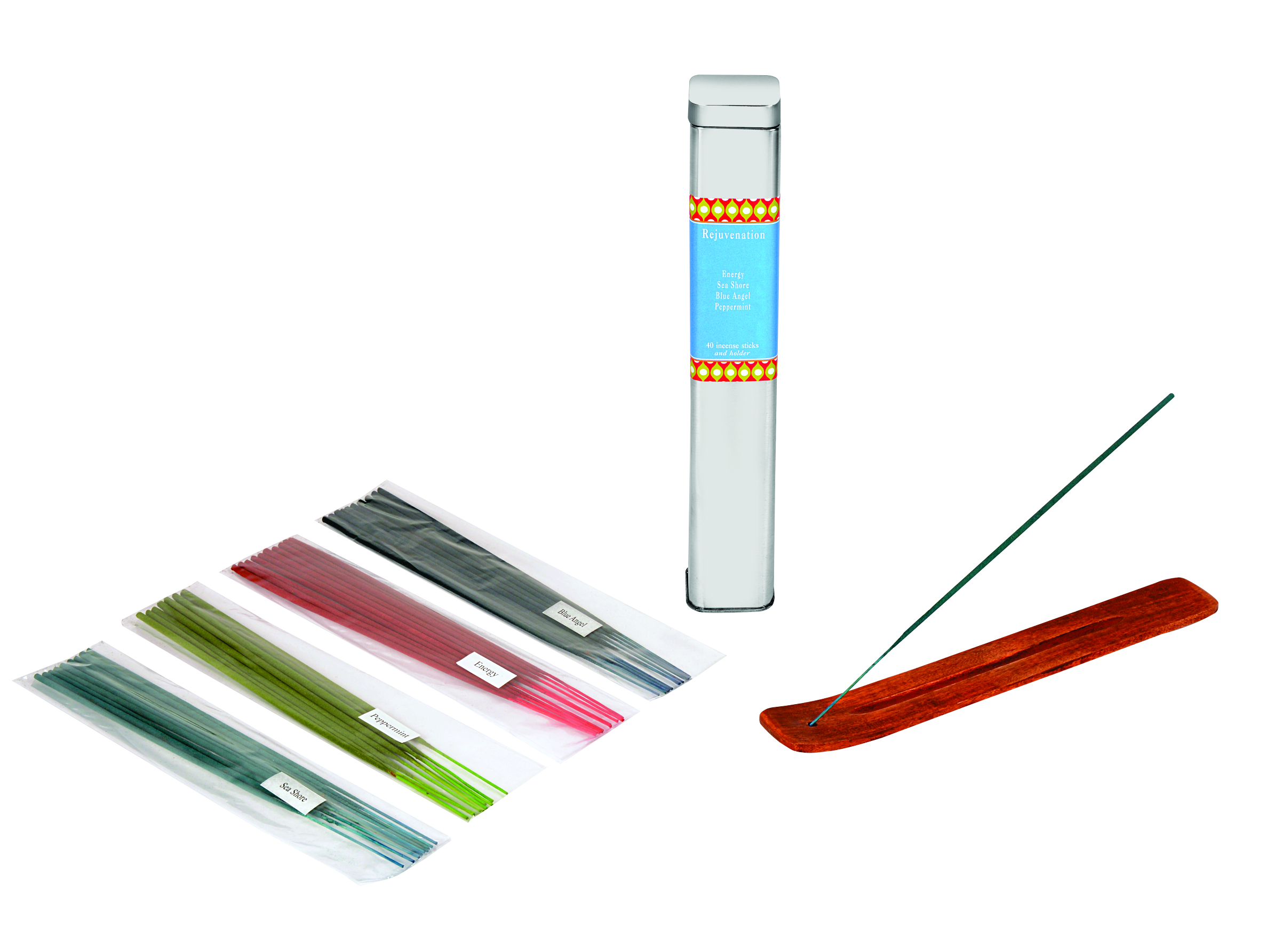 Rejuvenation-40 Incense Sticks Tin Can in a Decorative Tissue Bag (A-1027N/E)