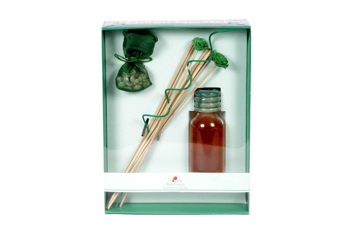 Rain Forest-Reed Diffuser Set For Continous Fragrance Diffusion (R-5001/F)