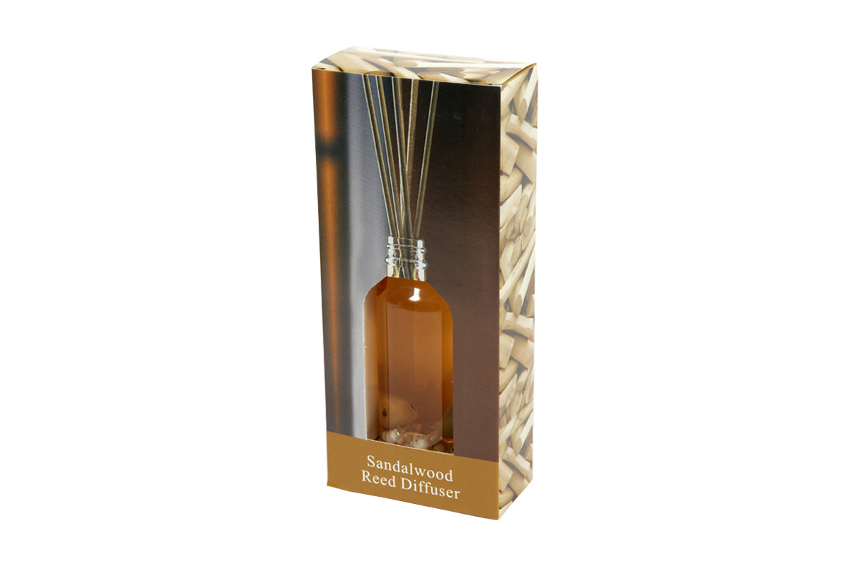 Sandalwood-Reed Diffuser Set For Continous Fragrance Diffusion (R-5008/C)