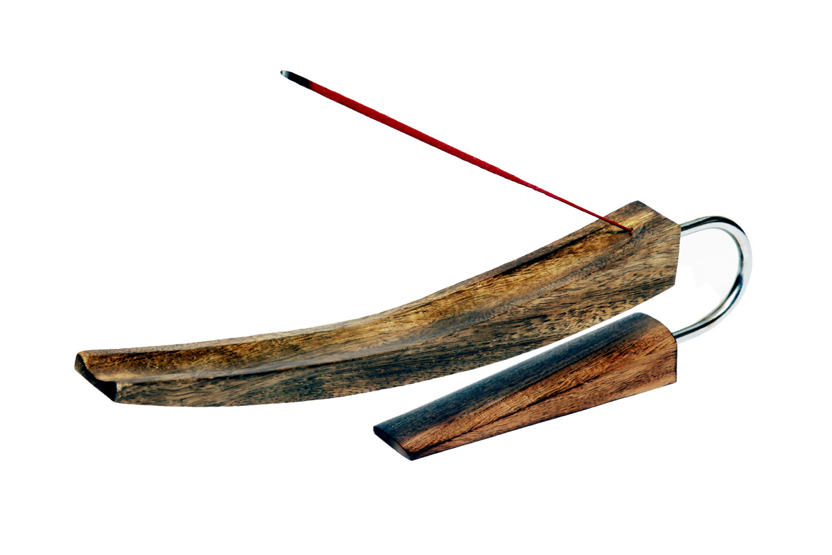 Decorative Wooden Incense Holder-Handcrafted Wooden Holder (WDN - ANGL)