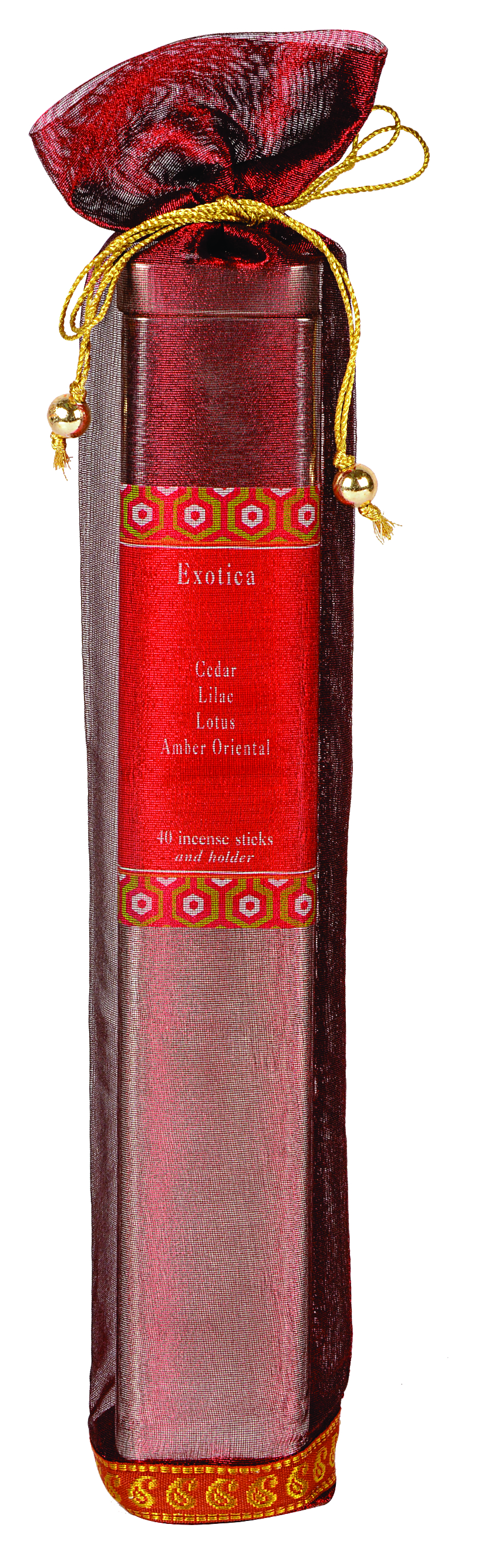 Exotica-40 Incense Sticks Tin Can in a Decorative Tissue Bag  (A-1027N/A)