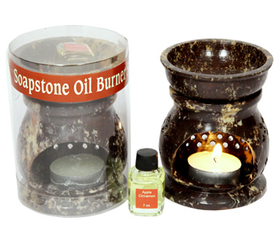 Soapstone Oil Burner-Room Refresher Set  (O-6006)