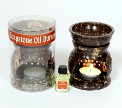 Soapstone Oil Burner- Room Refresher Set (O - 6006)