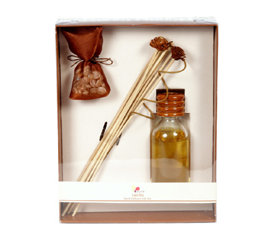 Vanilla-Reed Diffuser Set For Continous Fragrance Diffusion (R-5001/C)