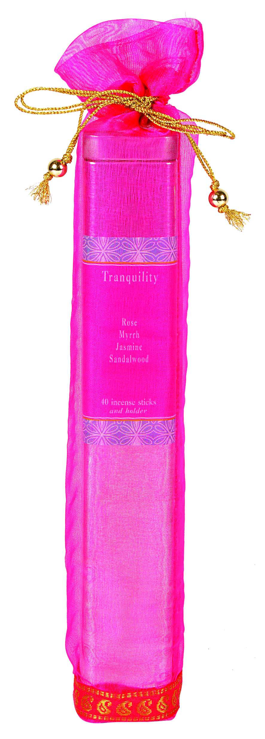 Tranquility-40 Incense Sticks Tin Can in a Decorative Tissue Bag (A-1027N/C)