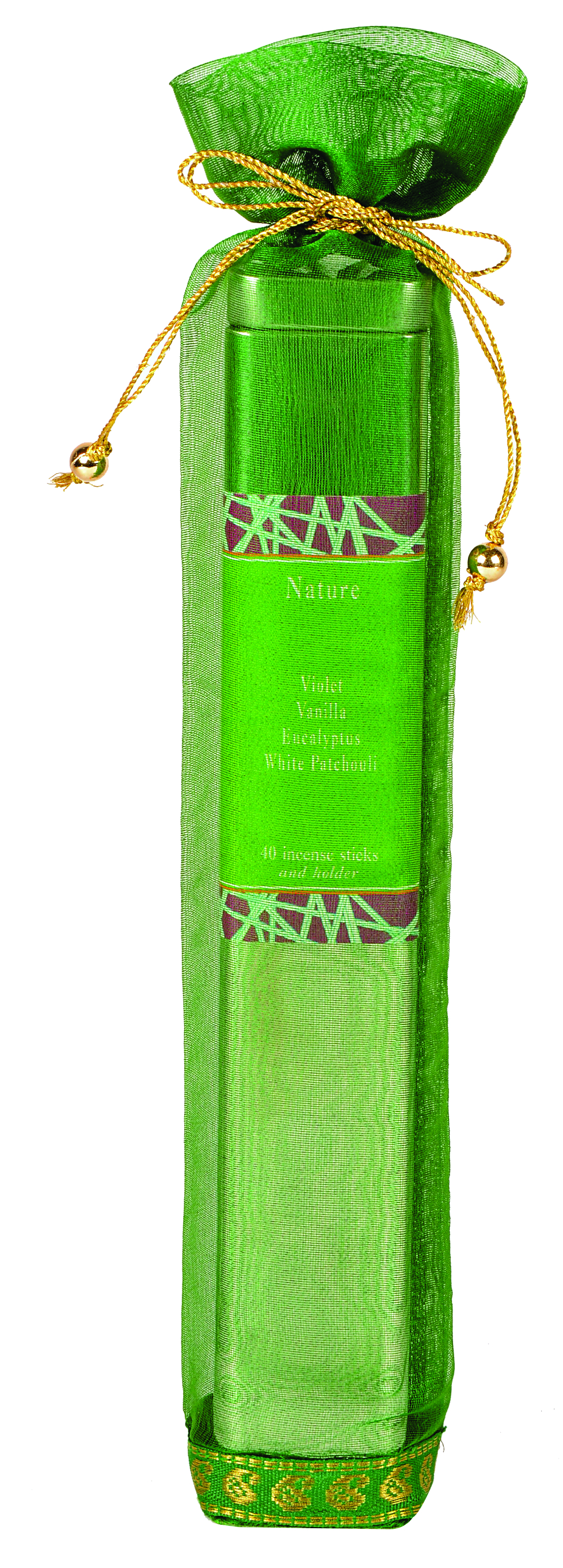 Nature-40 Incense Sticks Tin Can in a Decorative Tissue Bag (A-1027N/B)